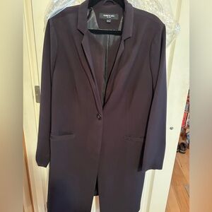 Kenneth Cole NY Women’s 1X or 16W Black Long Blazer 38”L. 25” sleeve